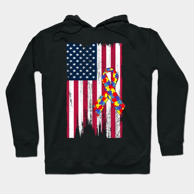 Autism Flag Autism Hoodie by Family